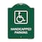 Signmission Handicapped Parking Handicapped, Green & White Aluminum Architectural Sign, 18" x 24", GW-1824-23918 A-DES-GW-1824-23918 - alternate 1